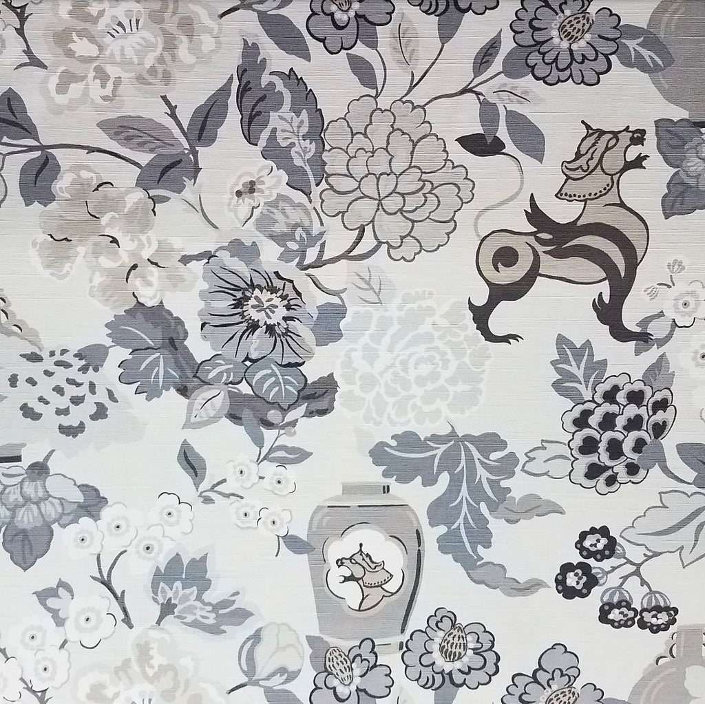 Gris Floral – Zarin Fabrics